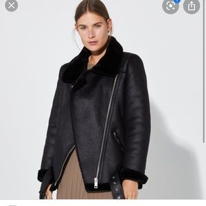 Zara Black Aviator/ Moto Style Jacket. Medium